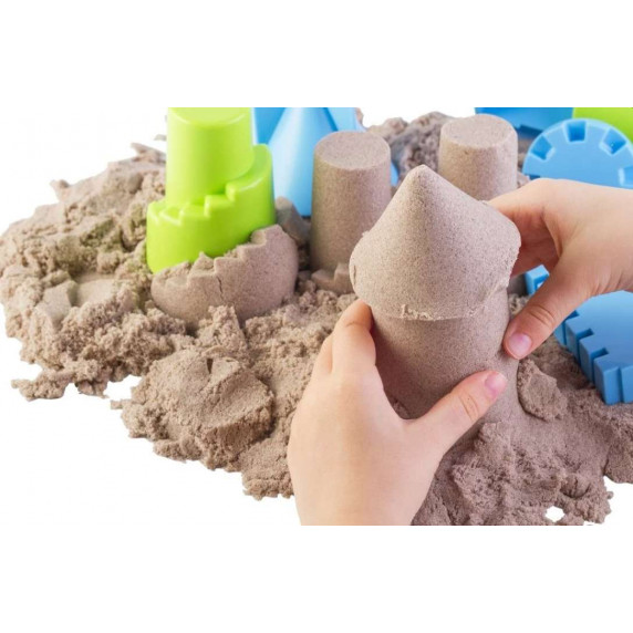 Kinetikus homok 5 kg ADAM TOYS Natursand + felfújható homokozó medencével - N3015PF