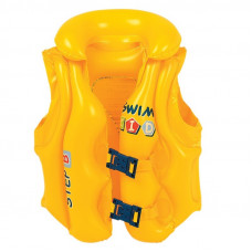 Felfújható mentőmellény gyerekeknek JILONG 46X42 cm - sárga Előnézet