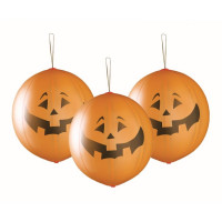 Léggömb, lufi készlet 3 darab GoDan - Halloween tökfej 