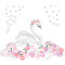 Falmatrica SECRET GARDEN Swan - Hattyú rózsaszín