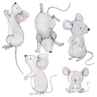 Falmatrica ANIMALS Mice Family - Egér család 