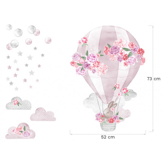 Falmatrica SECRET GARDEN Hot Air Balloon - Léggömb rózsaszín