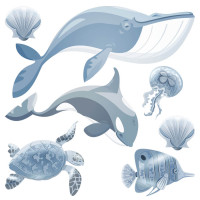 Falmatrica ANIMALS Ocean WHALE - Óceán világa 