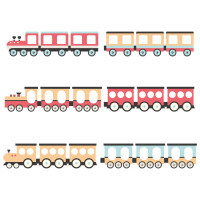 Falmatrica TRAINS - Vonatok piros 