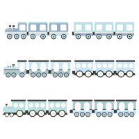 Falmatrica TRAINS - Vonatok kék 