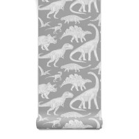 Tapéta PASTELOWE Wallpapers Dino Grey - Dinoszaurusz szürke 