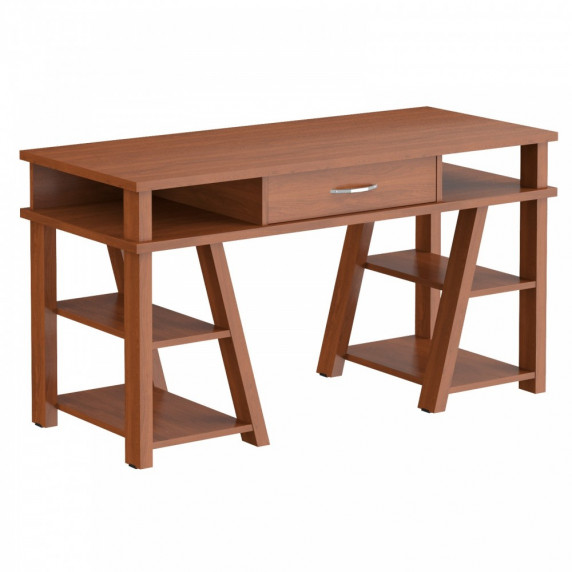 Fiókos íróasztal polcokkal 140x60x78 cm - TAIPIT Comp Noce Dallas