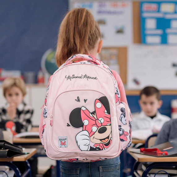 Iskolai hátizsák - Minnie egeres világos rózsaszín