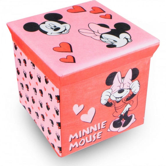 Játéktároló doboz és puff Minnie egér