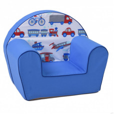 Gyerek fotel - közlekedési eszközök- kék Előnézet