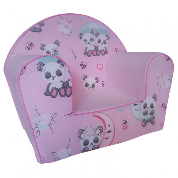 Gyerek fotel - panda -rózsaszín