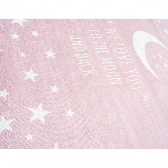 Gyerek szőnyeg holdacskás csillagokkal MOON 100x160 cm - rózsaszín