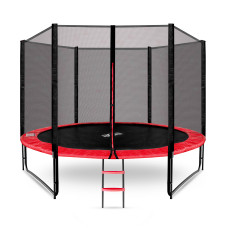 Trambulin külső védőhálóval 305 cm + létra AGA SPORT PRO MRP1010RED - Piros Előnézet
