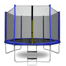 Trambulin külső védőhálóval 250 cm AGA SPORT TOP MRT1008B + létra - Kék Előnézet