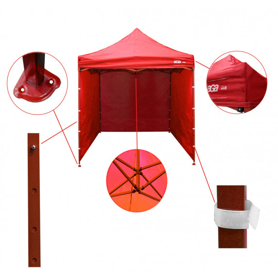 Kerti sátor 2x2 m AGA PARTY MR2x2Red - Piros