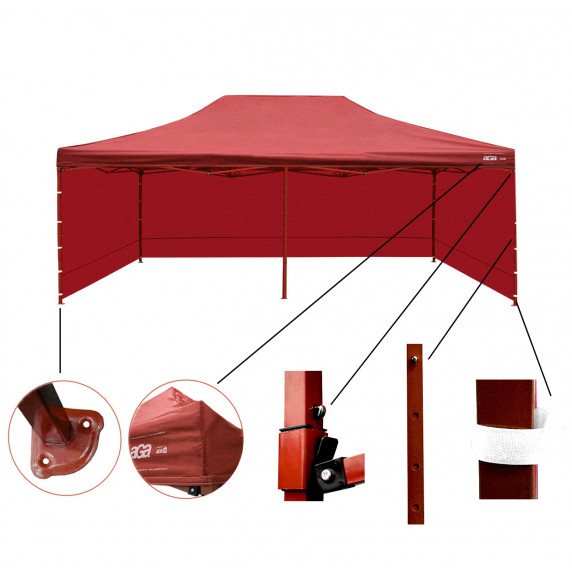 Kerti sátor 3x6 m AGA PARTY MR3x6Red - Piros