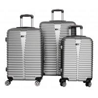 Bőrönd szett Aga Travel  MC3078 S,M,L - Ezüst 