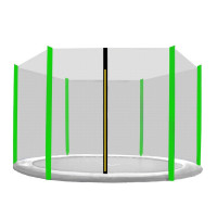 Külső védőháló 250 cm átmérőjű trambulinhoz 6 rudas AGA MR1508OUT-6LG - Fekete/világos zöld 