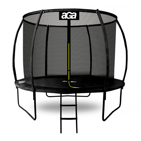 Trambulin belső védőhálóval létrával 250 cm Aga SPORT EXCLUSIVE MRPU1008BLACK - fekete
