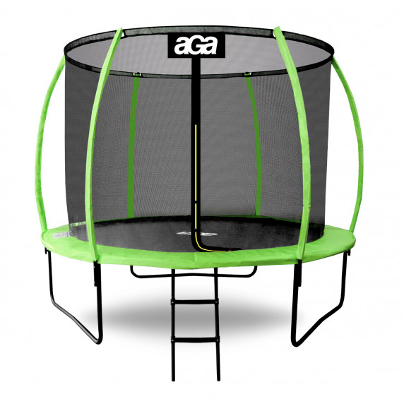 Trambulin belső védőhálóval létrával 305cm Aga SPORT EXCLUSIVE -  világos zöld