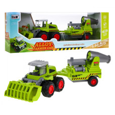 Traktor nyerges pótkocsival gyümölcsös permetezővel 1:55 Inlea4Fun FARMER CAR Előnézet