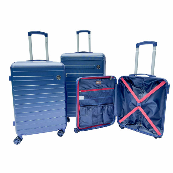Bőrönd szett Linder Exclusiv SC1002 - kék