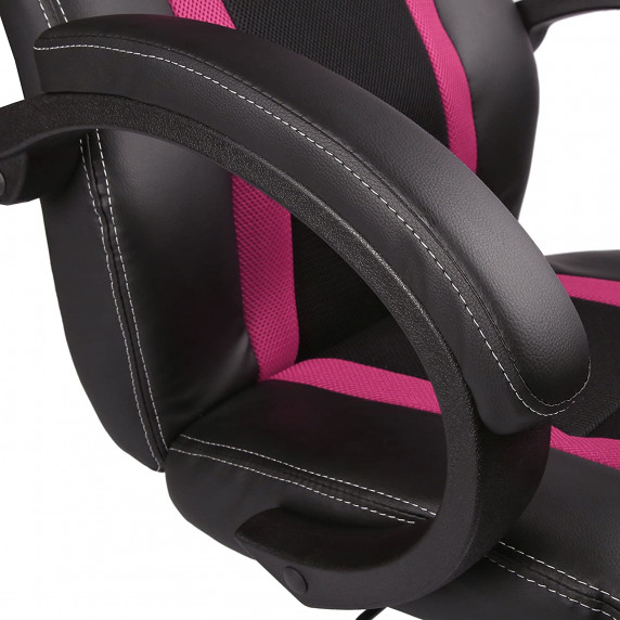 Irodai szék Tresko Racing Black RS-047 - fekete/rózsaszín