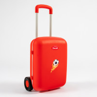 Gyermek utazóbőrönd DOLONI TOYS Focilabdás - Piros 
