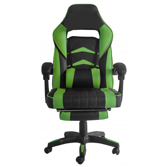 Irodai szék lábtámasszal Aga MR2040GREEN - Fekete/zöld