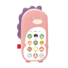 Bébi játék telefon hanghatásokkal Aga4Kids MR1390-Pink - Dinoszaurusz rózsaszín Előnézet