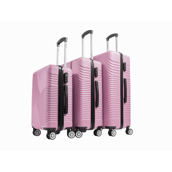 Bőrönd szett Aga Travel MR4654 Pink