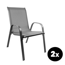 Kerti szék 2 darab AGA MR4400GY-2 - Szürke Előnézet
