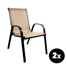 Kerti szék 2 darab AGA MR4400BE-2 - Bézs Előnézet