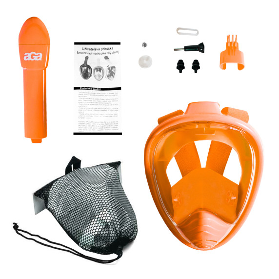 Teljes arcos búvármaszk Snorkeling XS AGA DS1111OR - Narancssárga