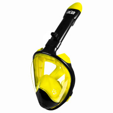 Teljes arcos búvármaszk Snorkeling S/M AGA DS1121BL-YL - Fekete/sárga 