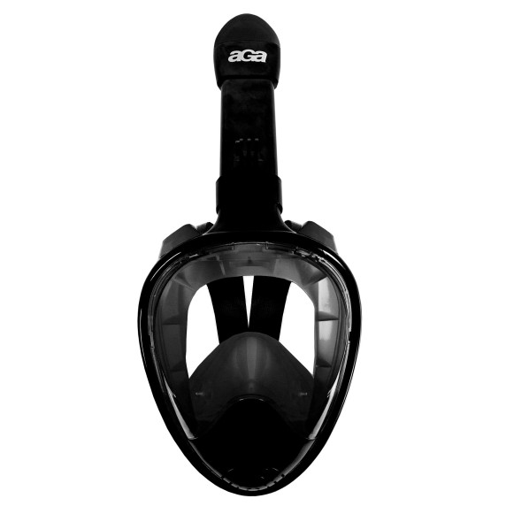 Teljes arcos búvármaszk Snorkeling S/M AGA DS1121BL - Fekete/fekete