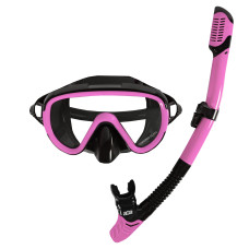 Búvárkészlet maszk és légzőcső M8+S6 AGA DS1310BL-PI - fekete/rózsaszín Előnézet