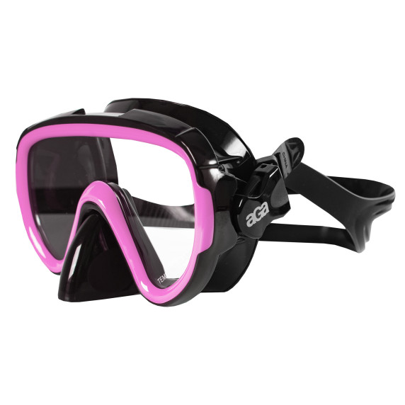 Búvárkészlet maszk és légzőcső M8+S6 AGA DS1310BL-PI - fekete/rózsaszín
