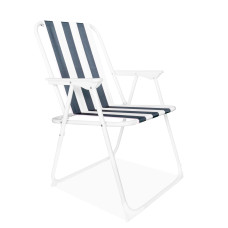 Összecsukható kerti szék AGA OXFORD MR2126 - kék csíkokkal Előnézet