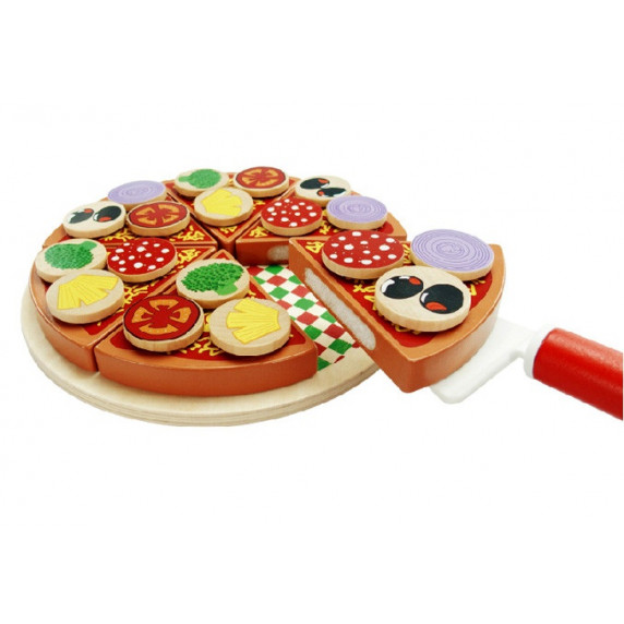 Szeletelhető játék fa pizza Aga4Kids PIZZA TOY MR6039