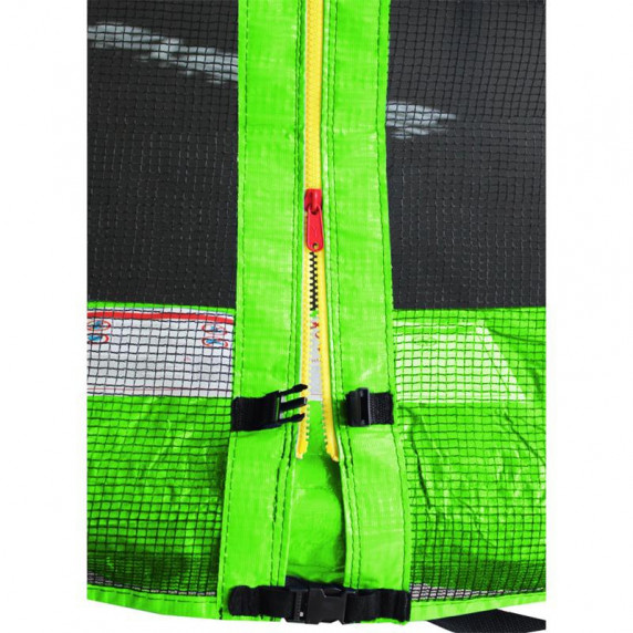 Trambulin külső védőhálóval 430 cm AGA SPORT PRO + létra és cipőtartó - Világos zöld