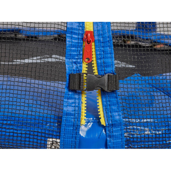 Trambulin külső védőhálóval 500 cm AGA SPORT PRO + létra és cipőzsák - Kék