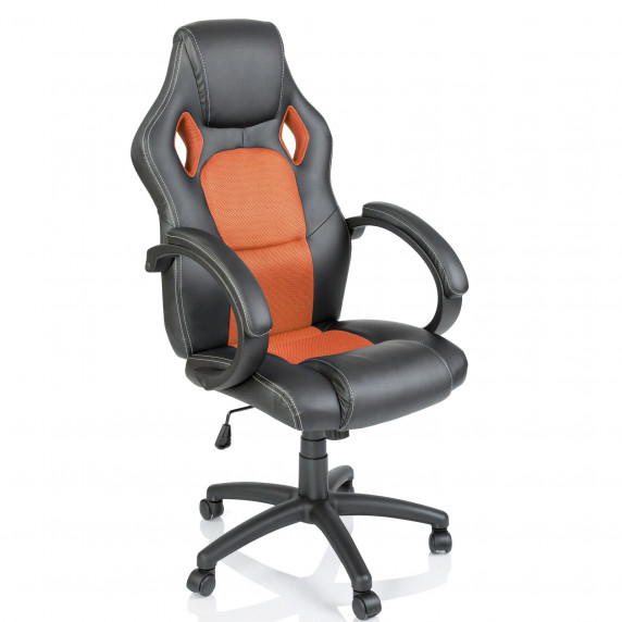 Irodai szék Tresko Racing RS-016- Fekete/narancssárga