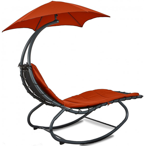Kerti napozóágy napernyővel Linder Exclusiv MC4356 - Piros 