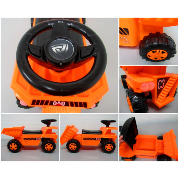 Lábbal hajthatós teherautó R-Sport J10 - narancssárga