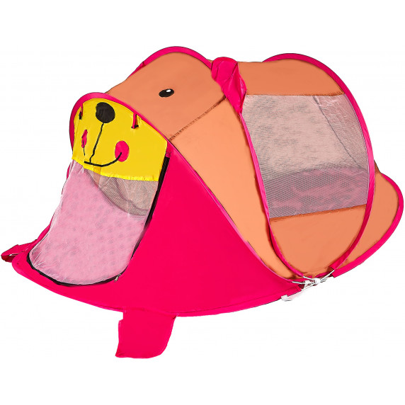 Gyerek játék sátor Aga4Kids ST-032 Bear - Nagy rózsaszín/barna maci