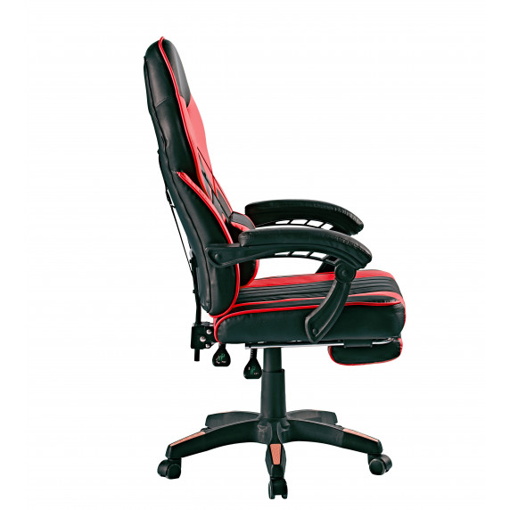 Irodai szék lábtámasszal Aga MR2040Red - Fekete/piros