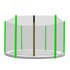 Külső védőháló 430 cm átmérőjű trambulinhoz 6 rudas AGA - Fekete/Világos zöld Előnézet