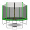 Trambulin külső védőhálóval 250 cm AGA SPORT TOP MR1560LD + létra - Világos zöld