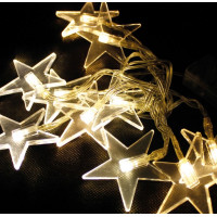 Karácsonyi lánc 48 LED Linder Exclusiv LK012W Csillagok - meleg fehér 